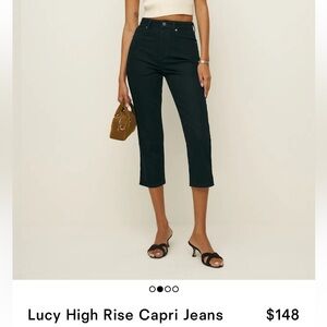 Reformation Lucy High Rise Capri Jeans